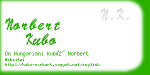 norbert kubo business card